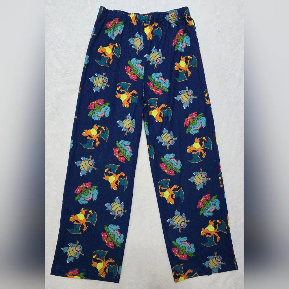 Pokemon 3pc Pajama Set Size 10 Medium Boys Girls Kids Pjs Pants Shorts Shirt